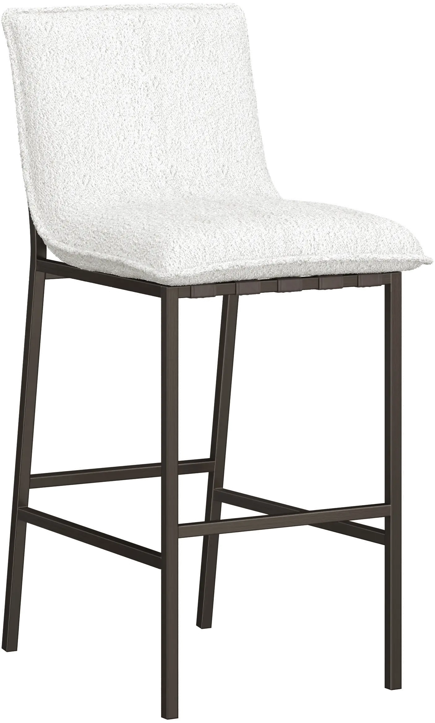 Reserve White and Metal Bar Stool-1