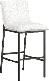 Reserve White and Metal Bar Stool