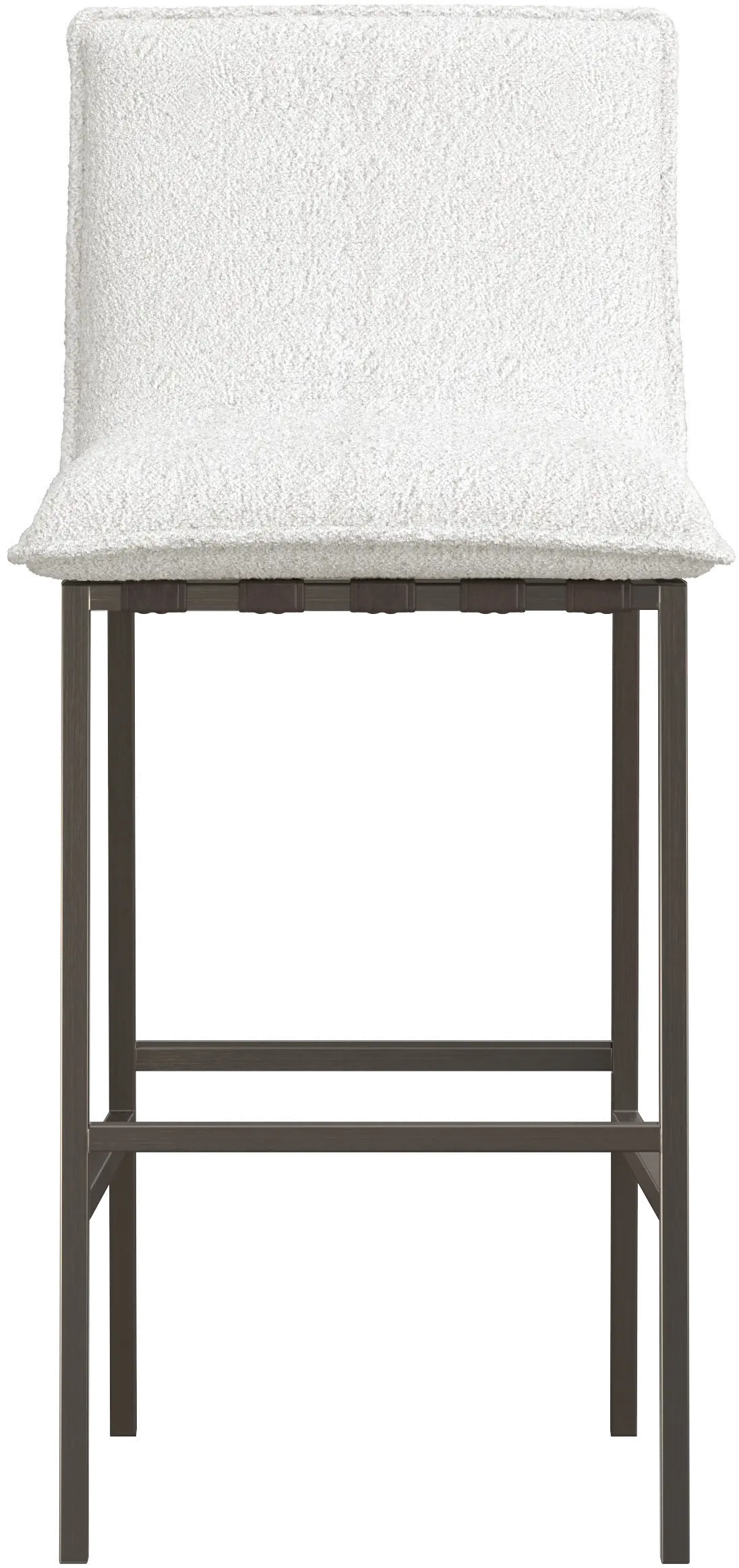 Reserve White and Metal Bar Stool-4