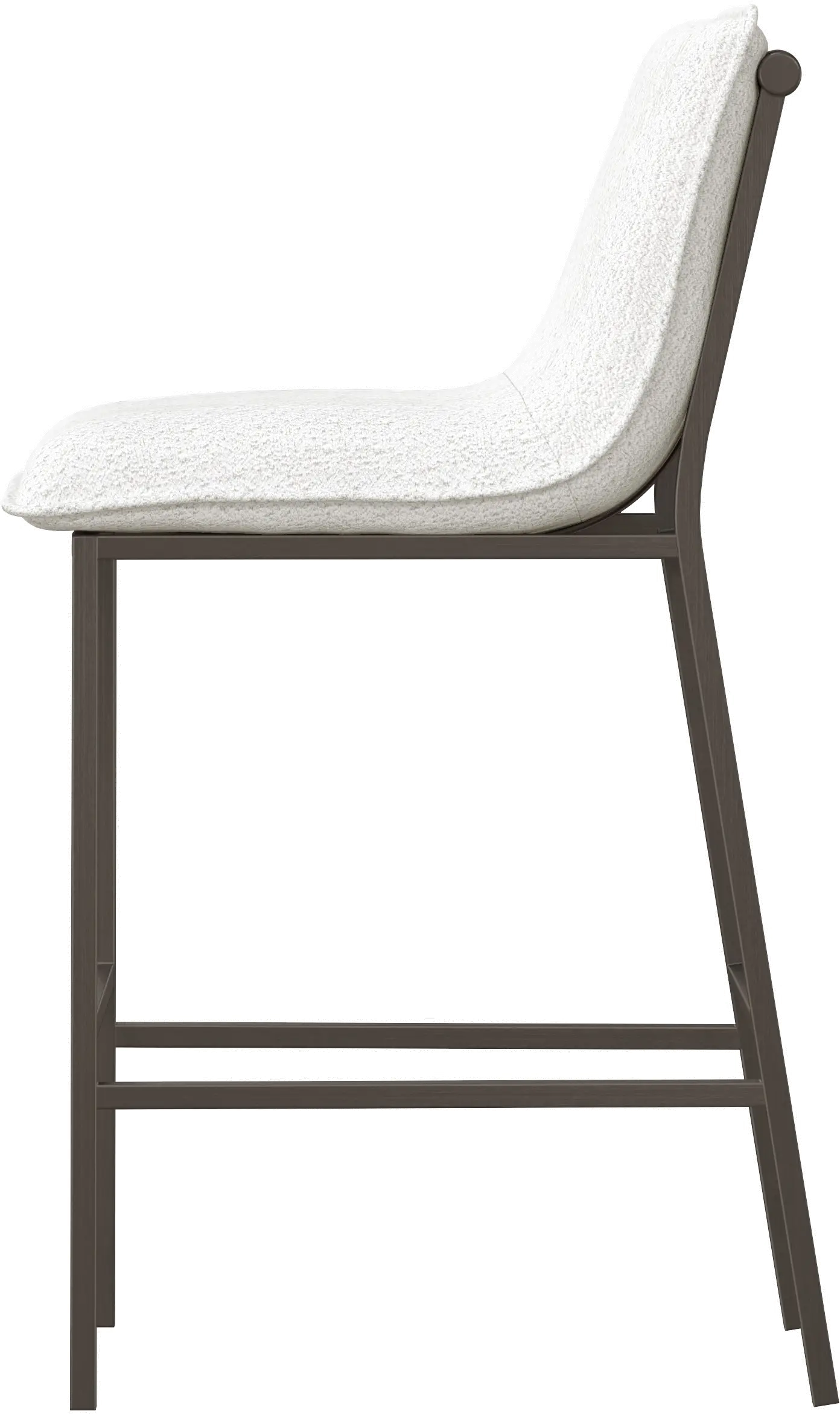 Reserve White and Metal Bar Stool-5