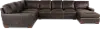 Mayfair Java Brown 4-Piece Leather Sectional