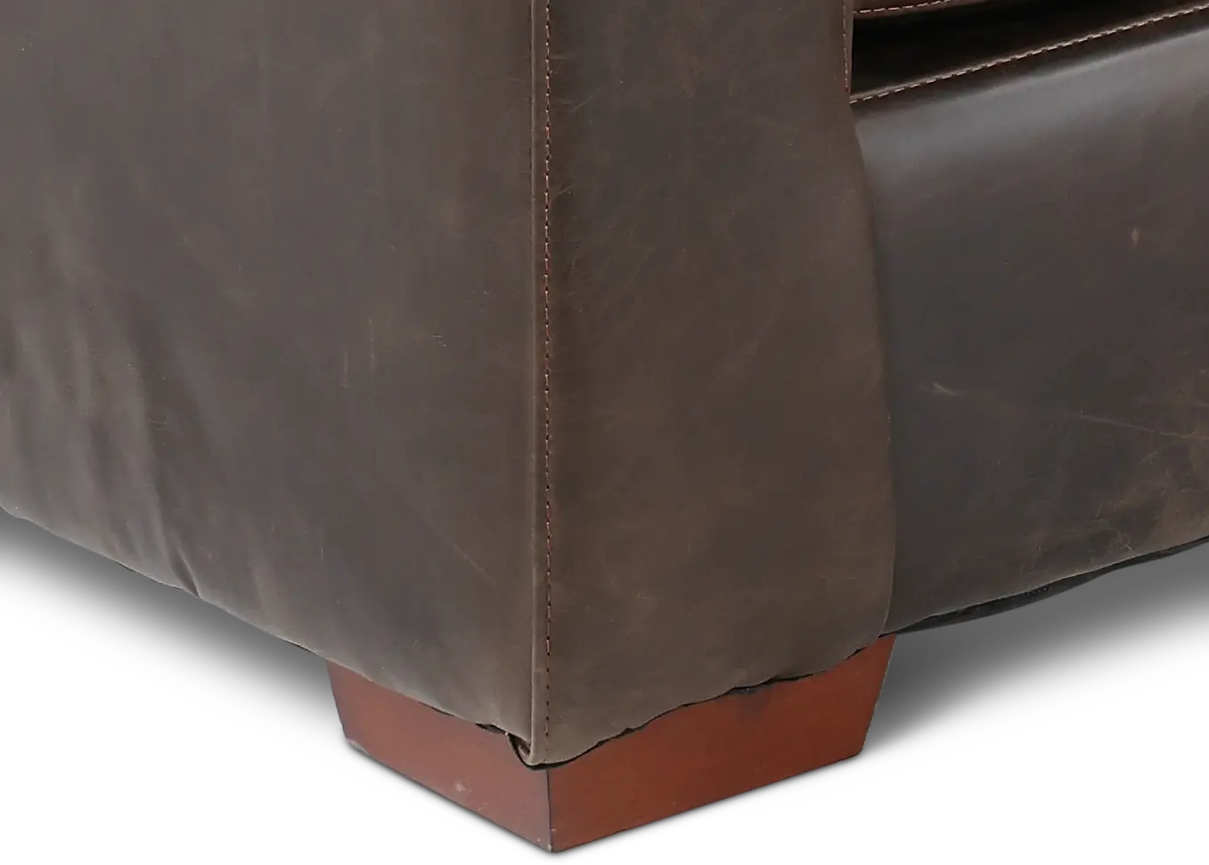Mayfair Java Brown Leather 2 Piece Sectional-6