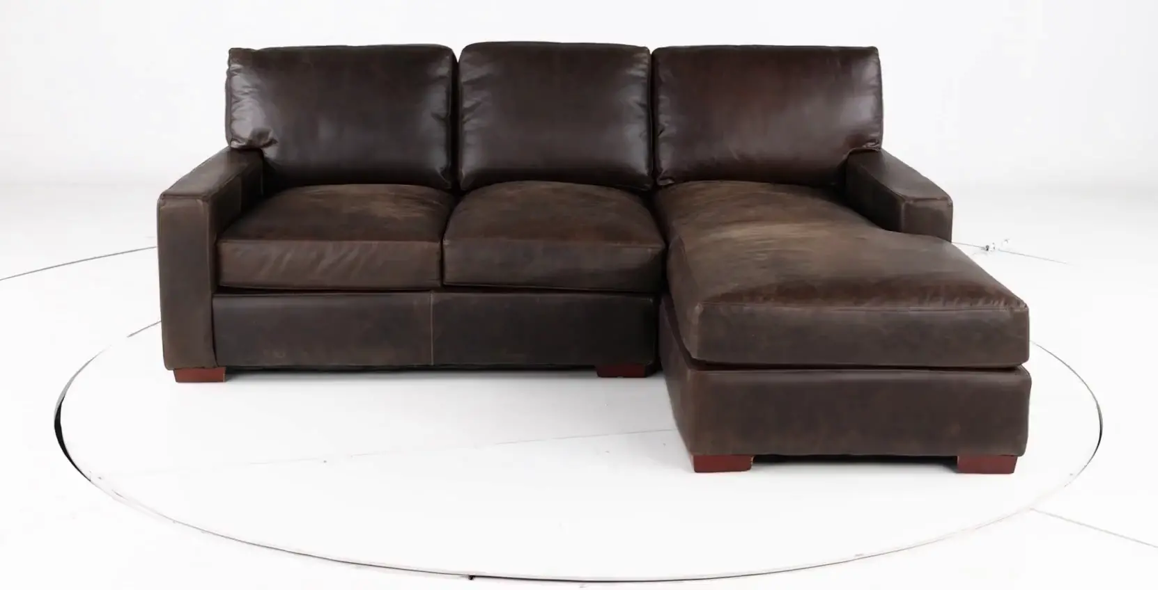 Mayfair Java Brown Leather 2 Piece Sectional-8