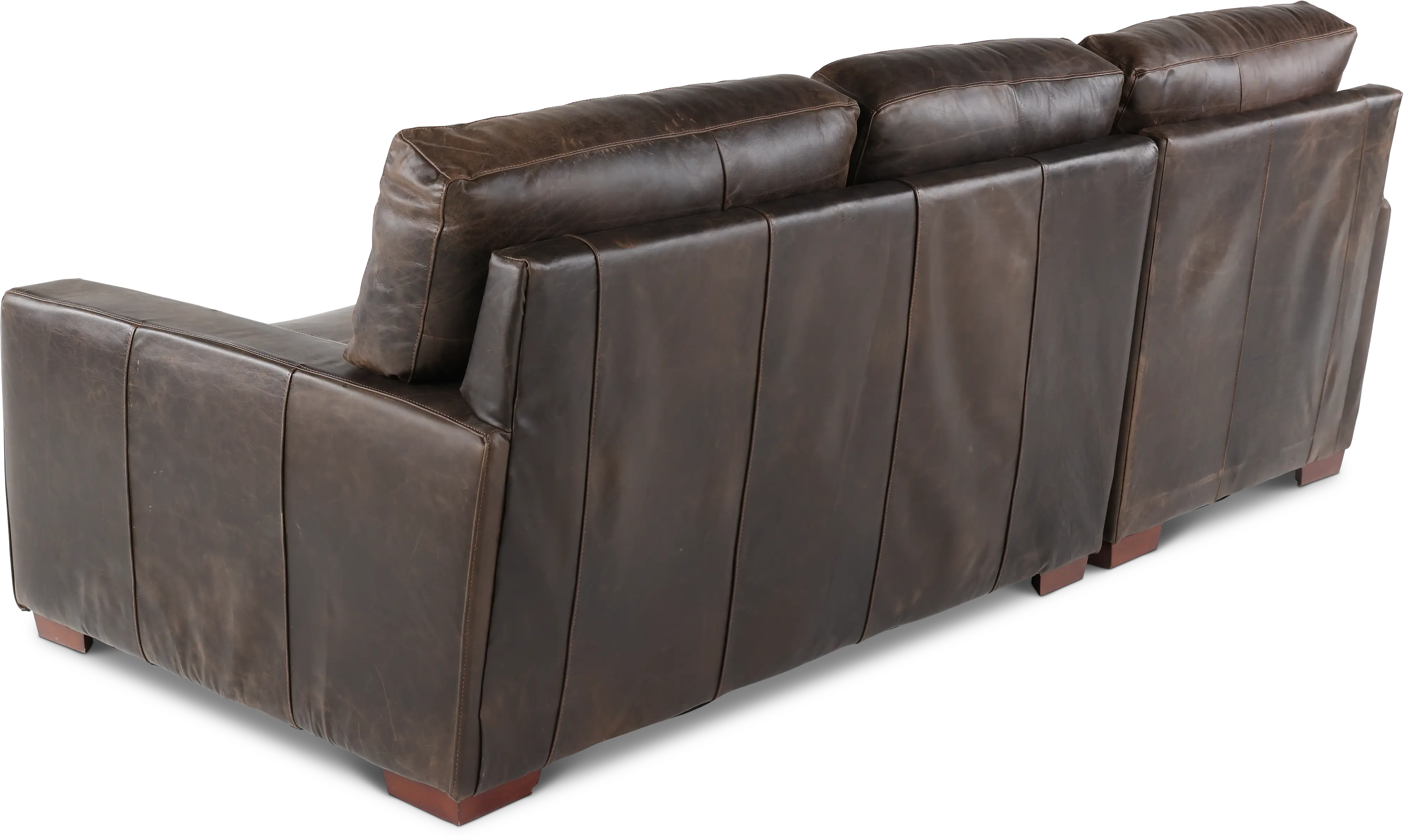 Mayfair Java Brown Leather 2 Piece Sectional-5