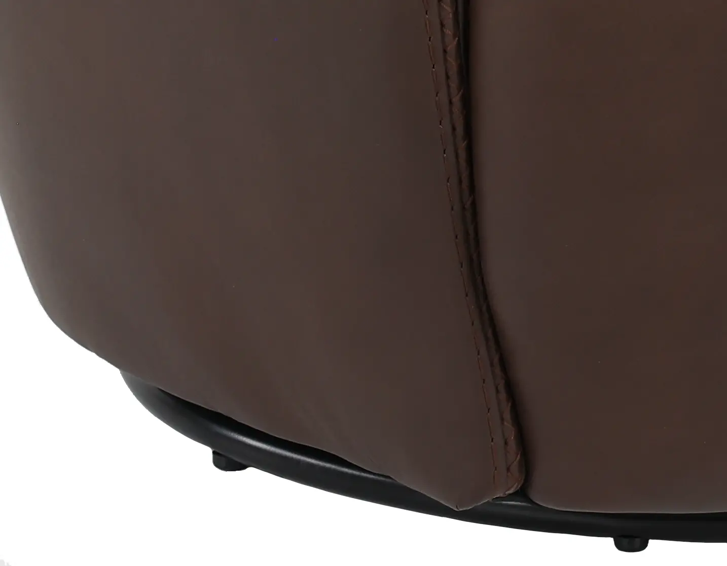 Barolo Dark Brown Leather Swivel Club Chair-7