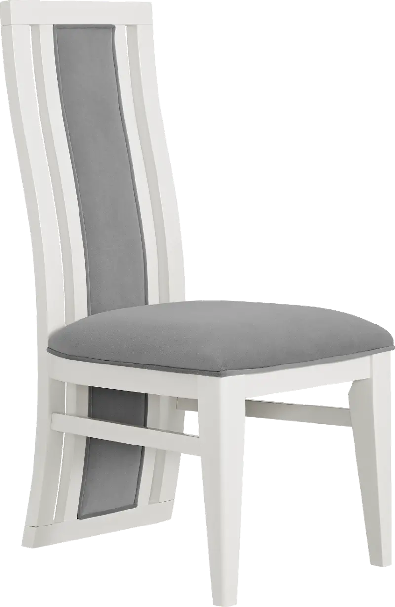 Miami White and Gray Dining Chair