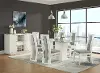 Miami White and Glass 5-Piece Dining Set
