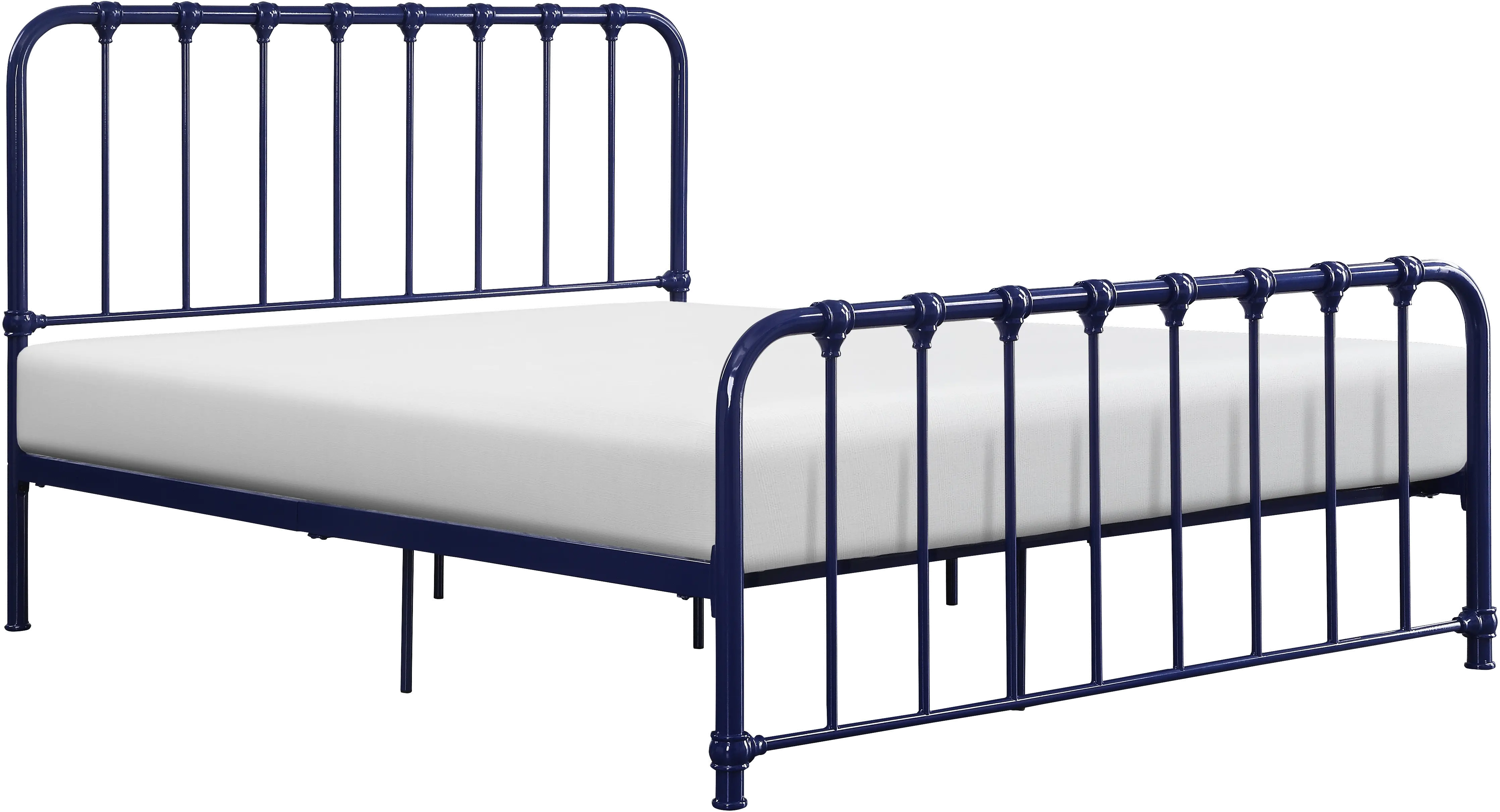 Bethany Blue Queen Metal Bed-1