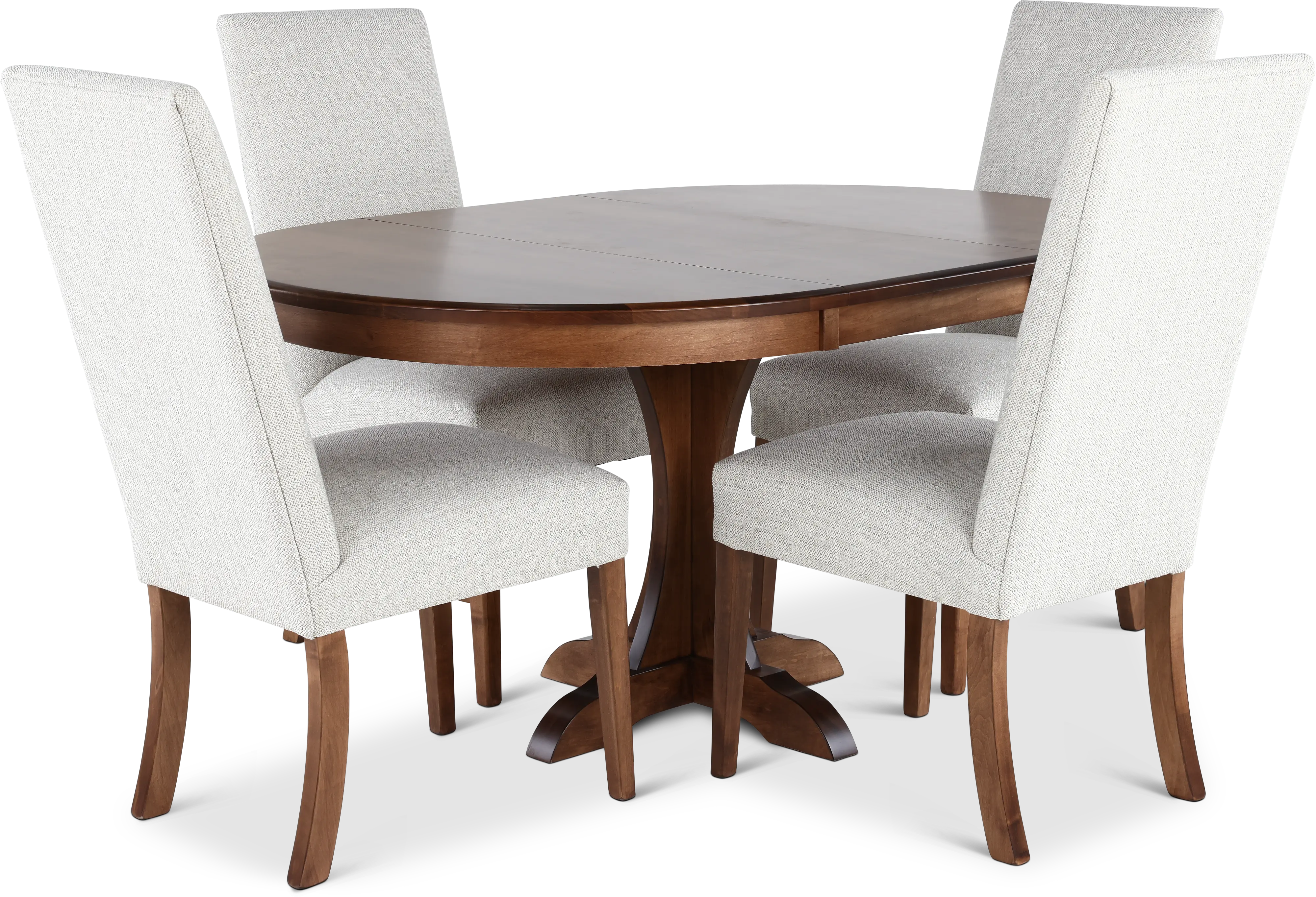 Mary Brown and Beige 5 Piece Dining Set-1