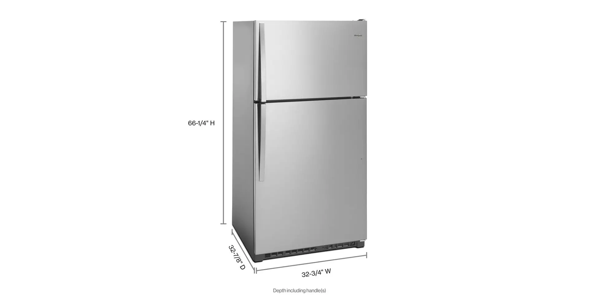 WRT311FZDZ-Special Whirlpool 20 Cu Ft Top Freezer Refrigerator - Stainless Steel-3