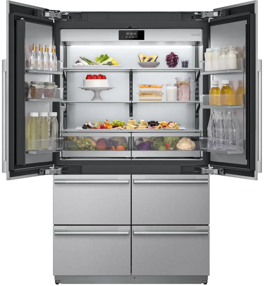 LG Signature Kitchen Suite 26 cu ft French Door Refrigerator - Built-In Counter Depth Stainless Steel-4