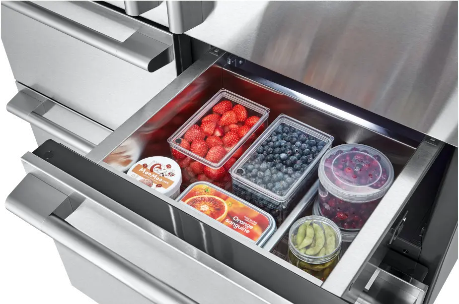 LG Signature Kitchen Suite 26 cu ft French Door Refrigerator - Built-In Counter Depth Stainless Steel-9