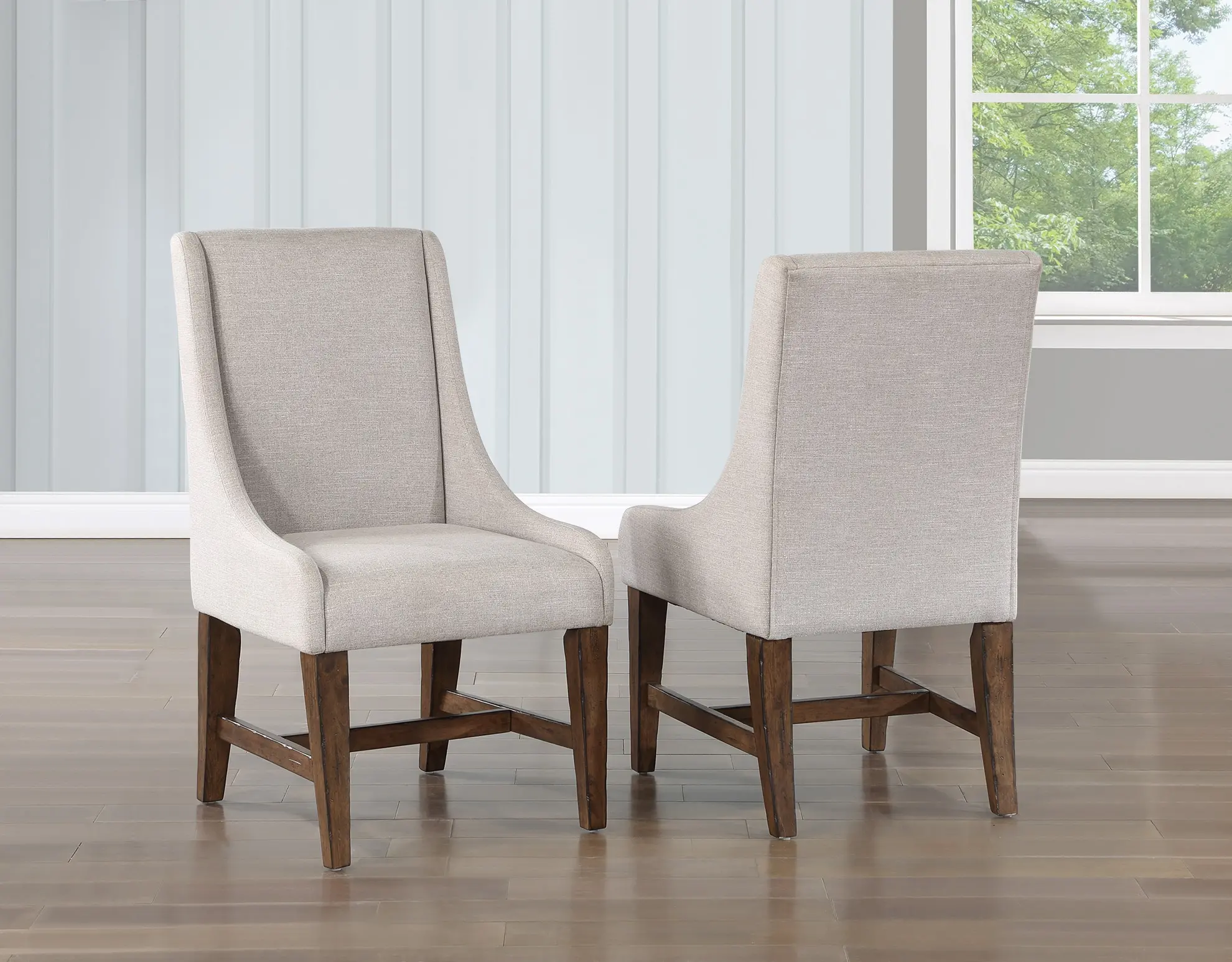 Villa Beige Upholstered Dining Chair-2