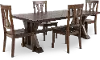 Villa Tobacco Brown 5 Piece Dining Set
