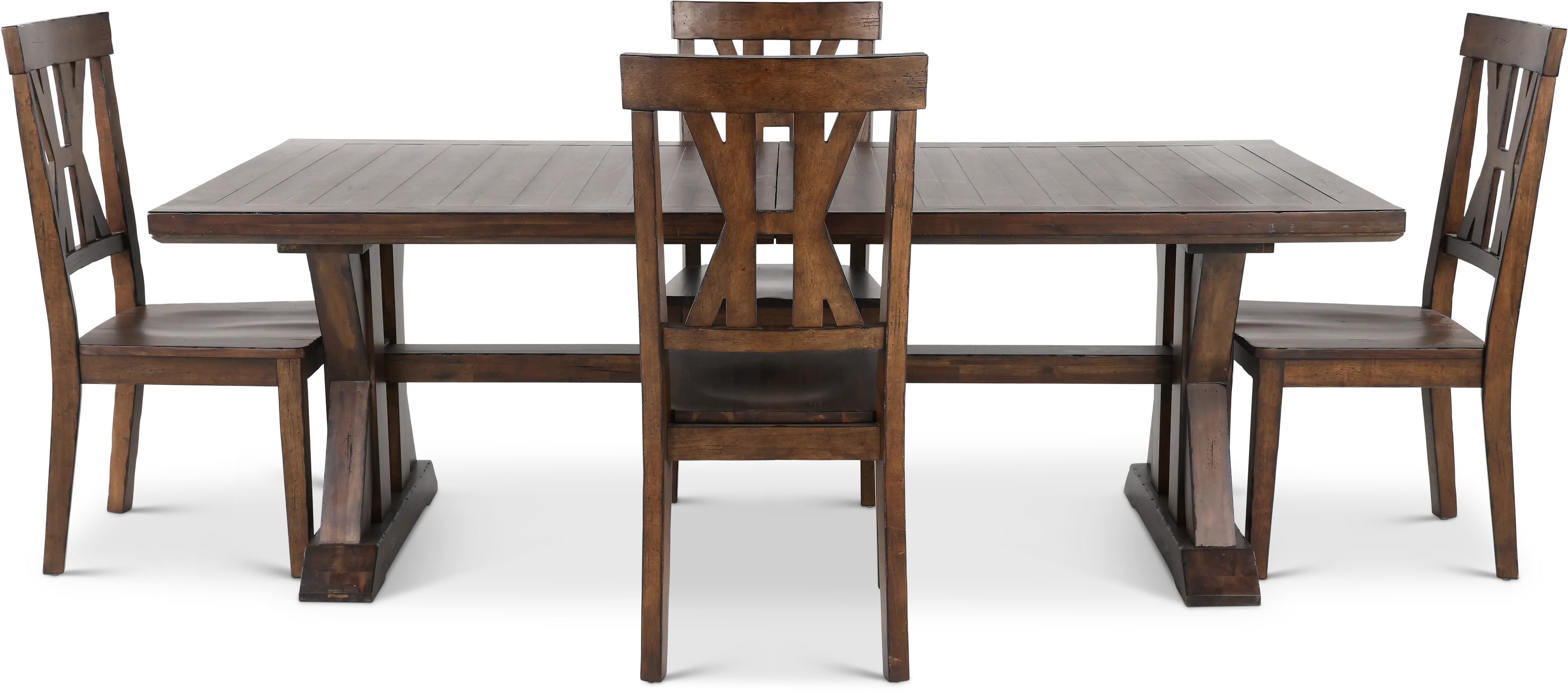 Villa Tobacco Brown 5 Piece Dining Set-4
