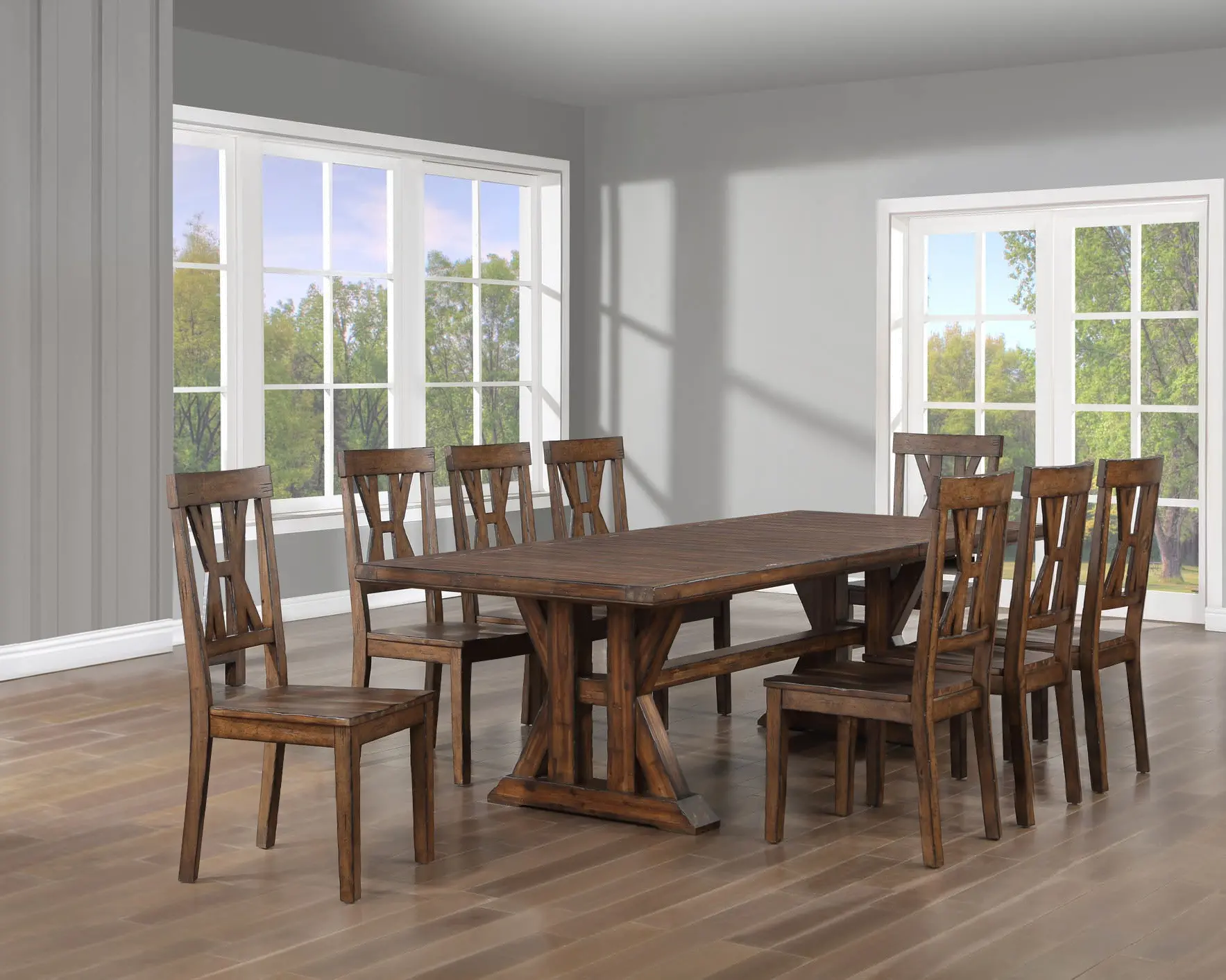 Villa Tobacco Brown Dining Table-11