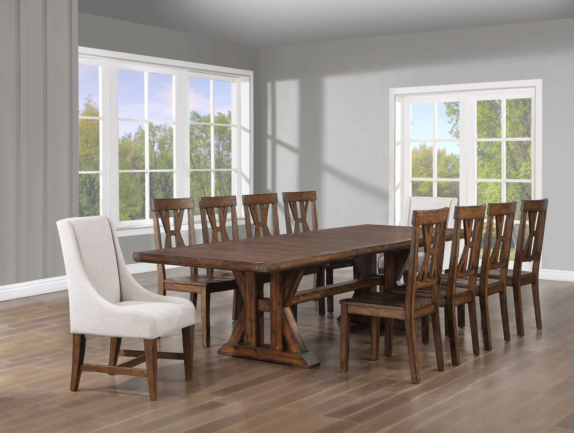 Villa Tobacco Brown Dining Table-12