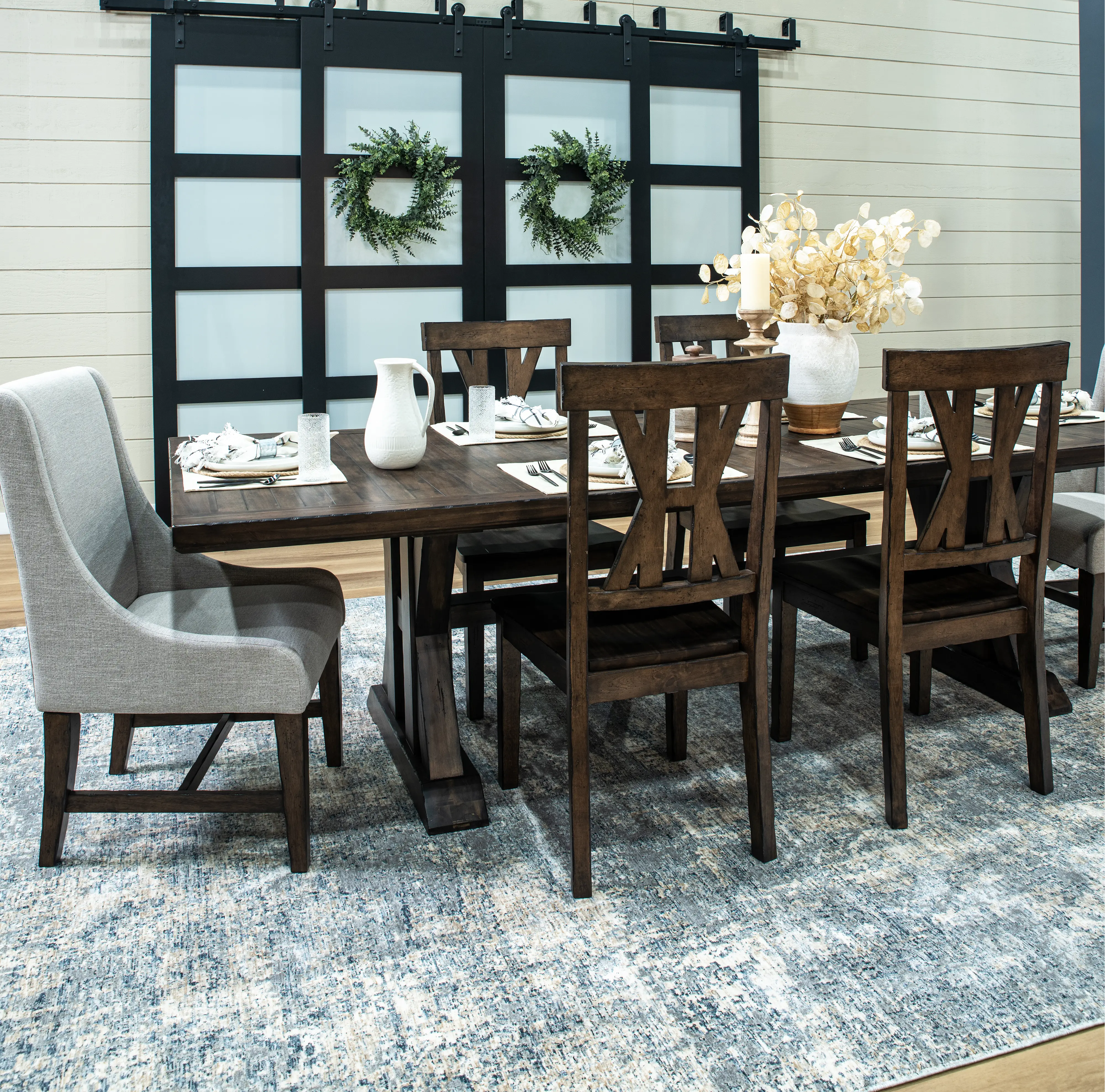 Villa Tobacco Brown 7 Piece Dining Set-10