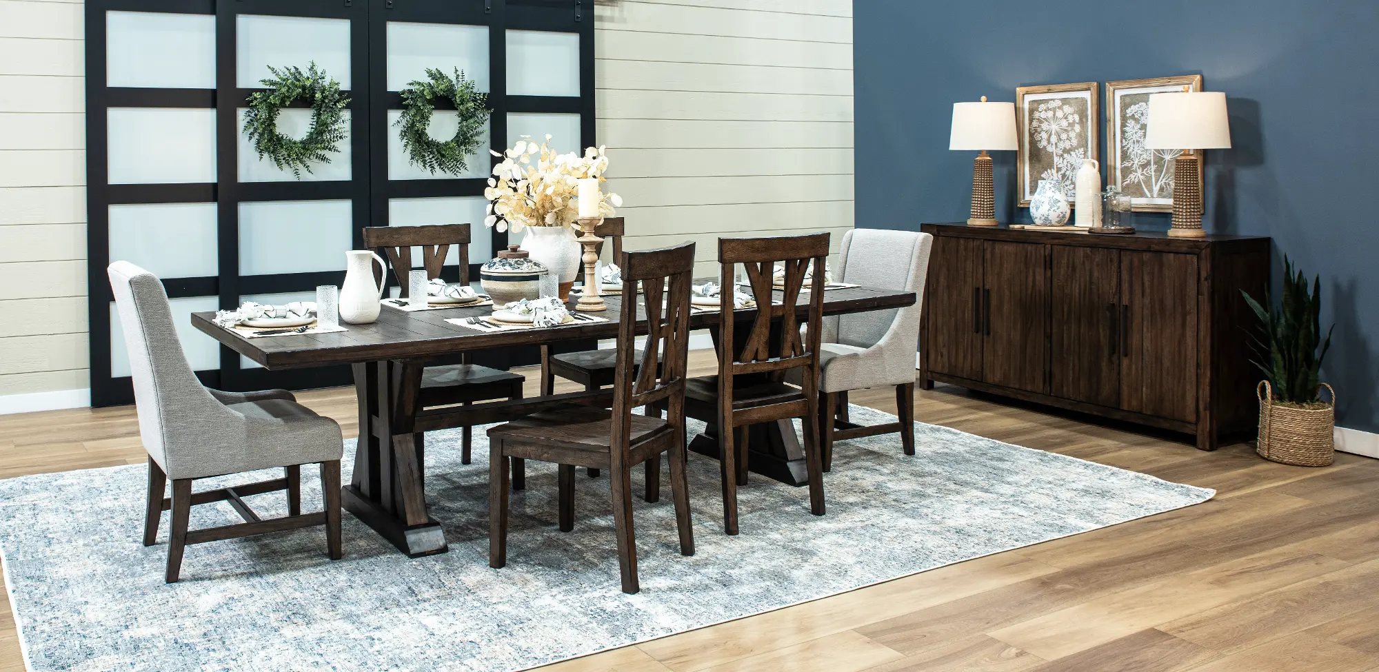 Villa Tobacco Brown 7 Piece Dining Set | RC Willey