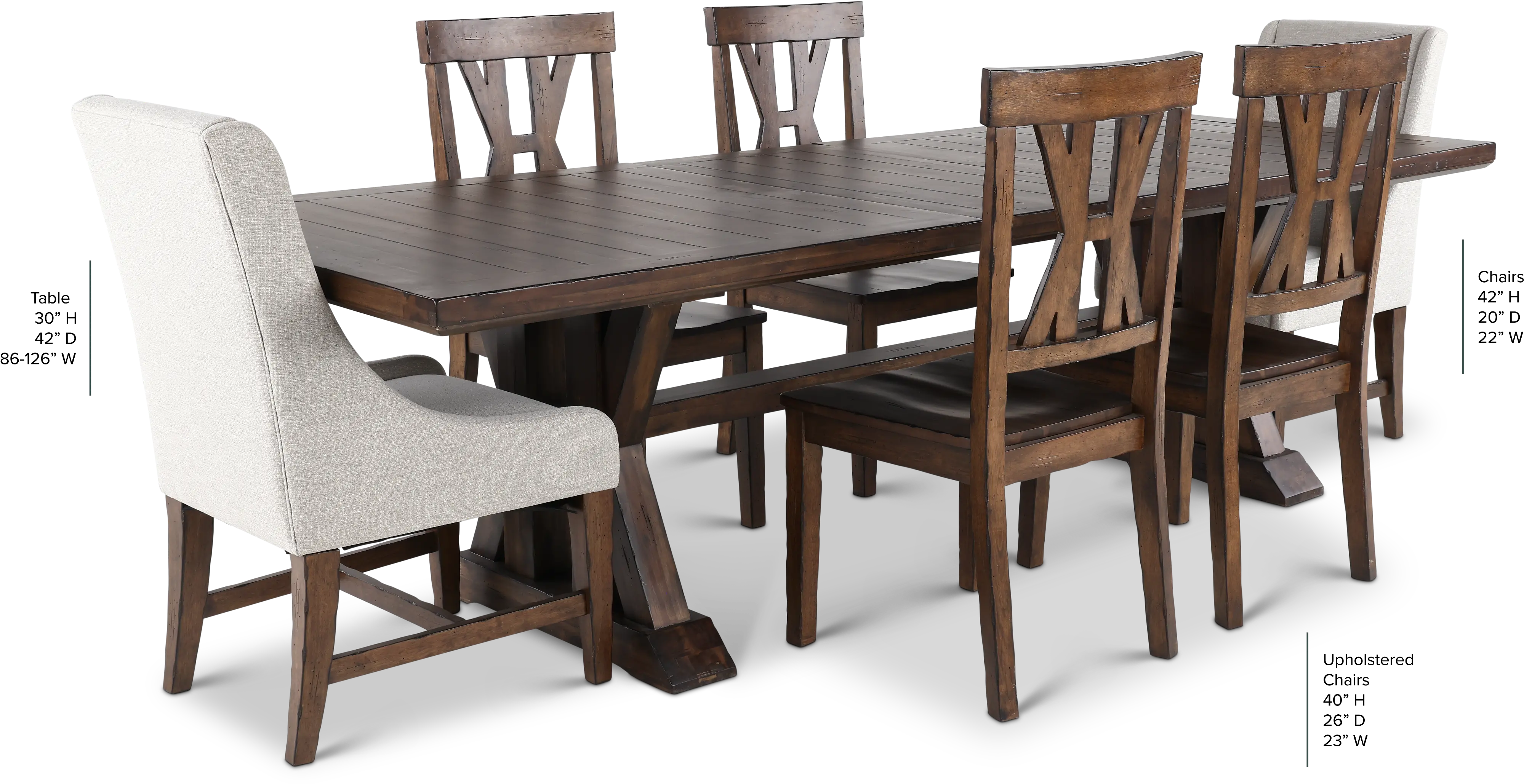 Villa Tobacco Brown 7 Piece Dining Set-3