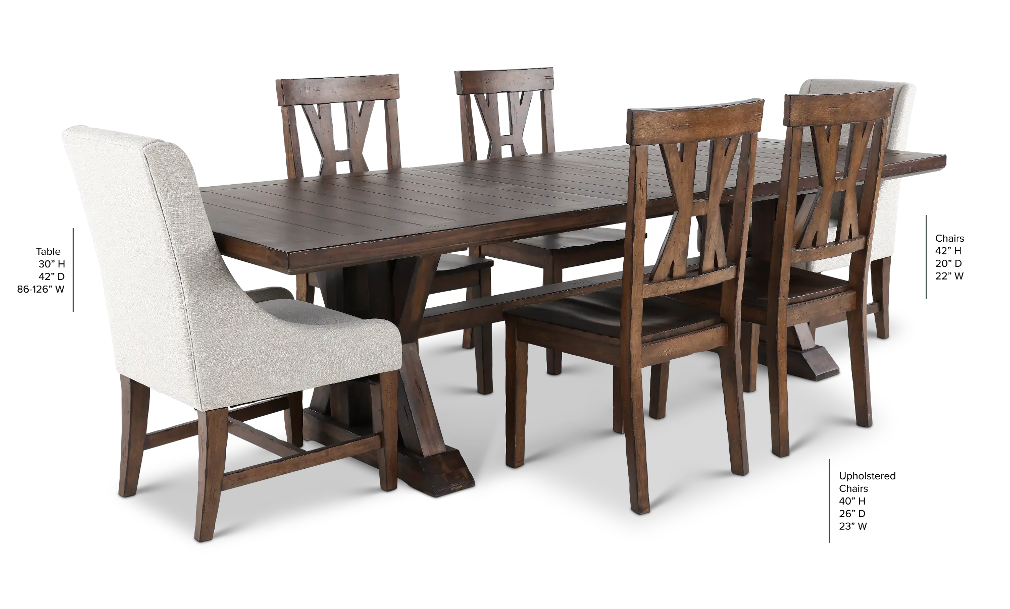 Villa Tobacco Brown 7 Piece Dining Set | RC Willey