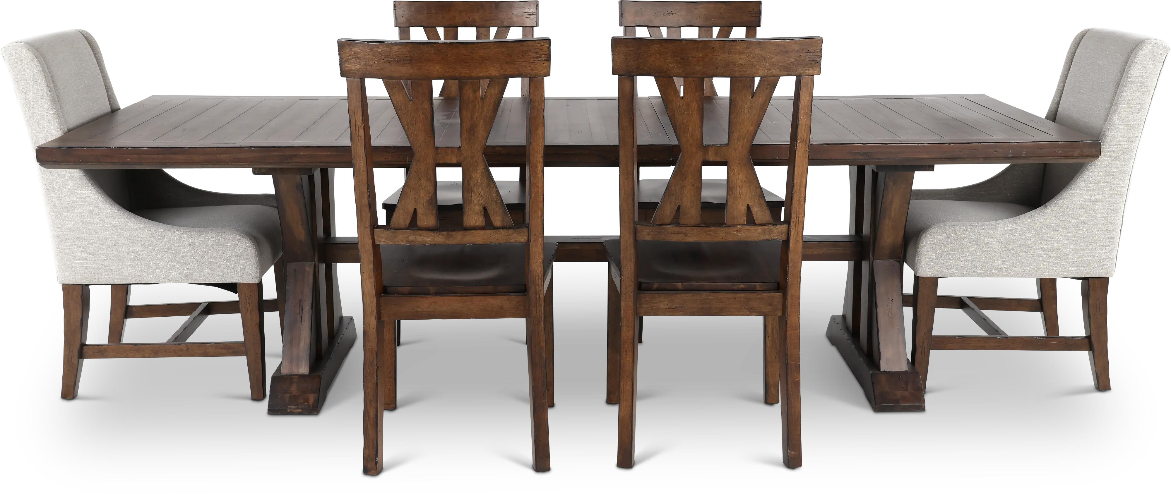 Villa Tobacco Brown 7 Piece Dining Set-4