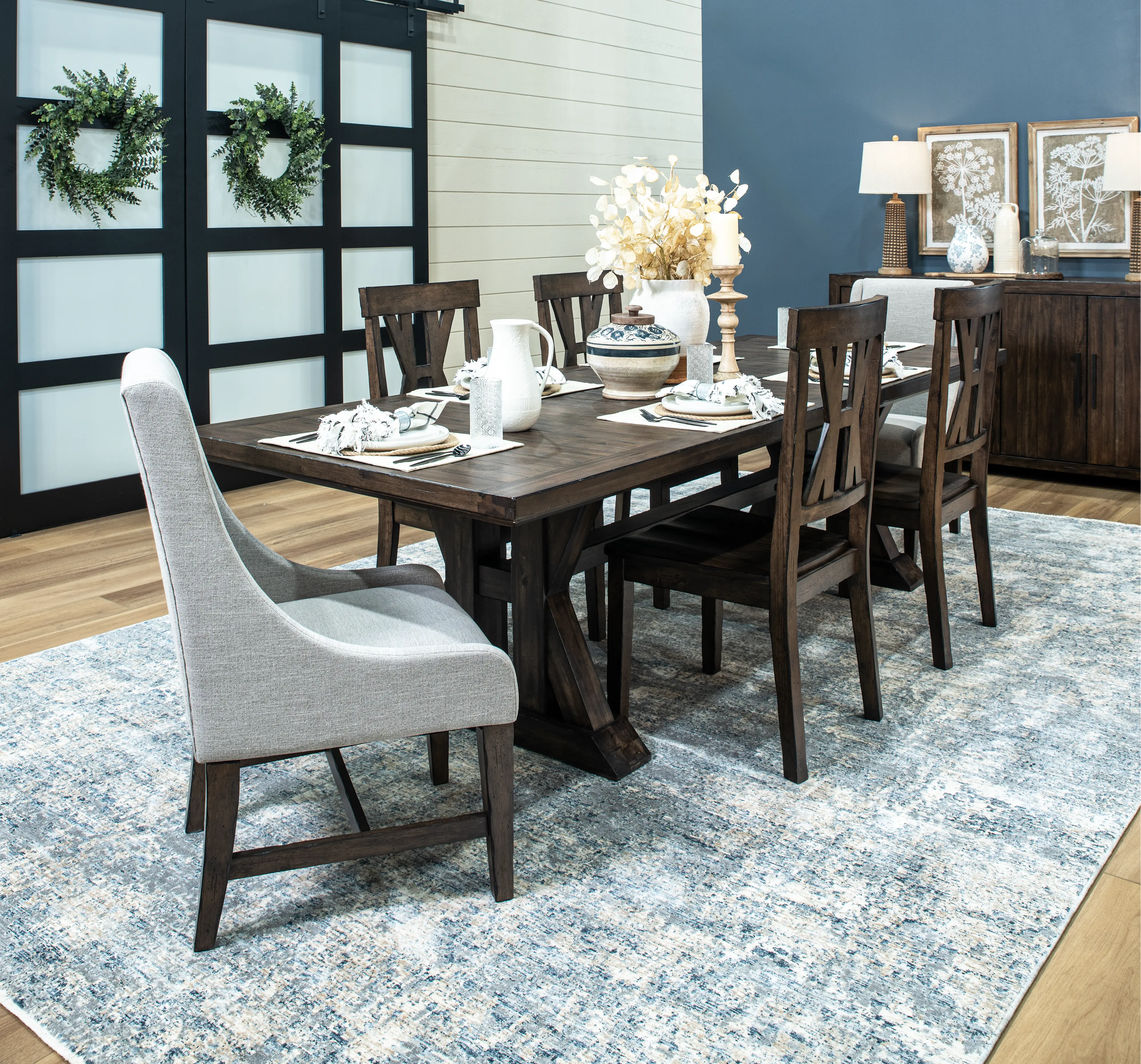 Villa Tobacco Brown 7 Piece Dining Set-9