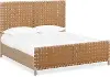 Dorsey Light Brown and Woven Queen Bed