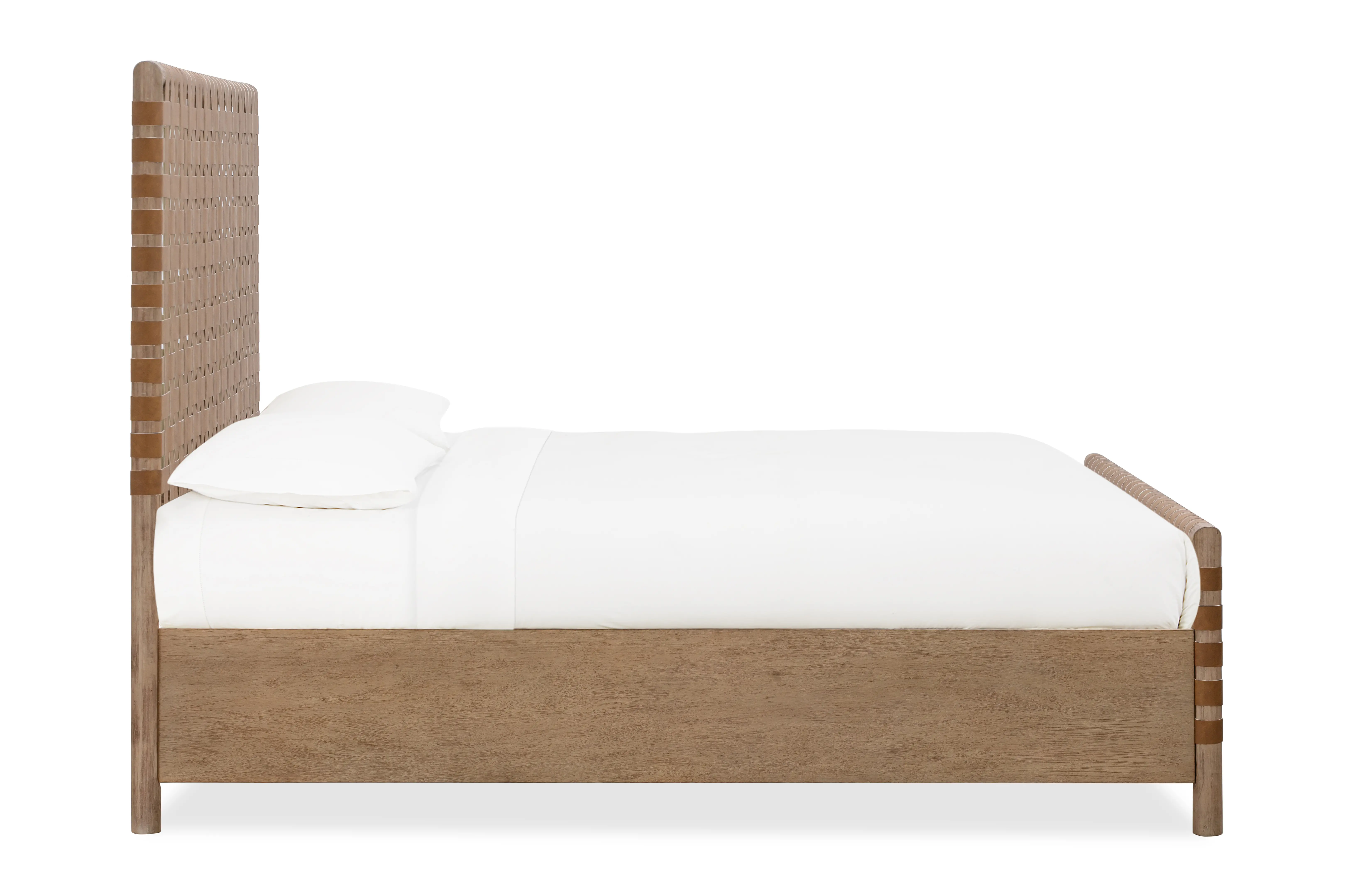 Dorsey Light Brown and Woven Queen Bed-4