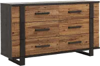 Gildone Natural and Dark Brown Dresser
