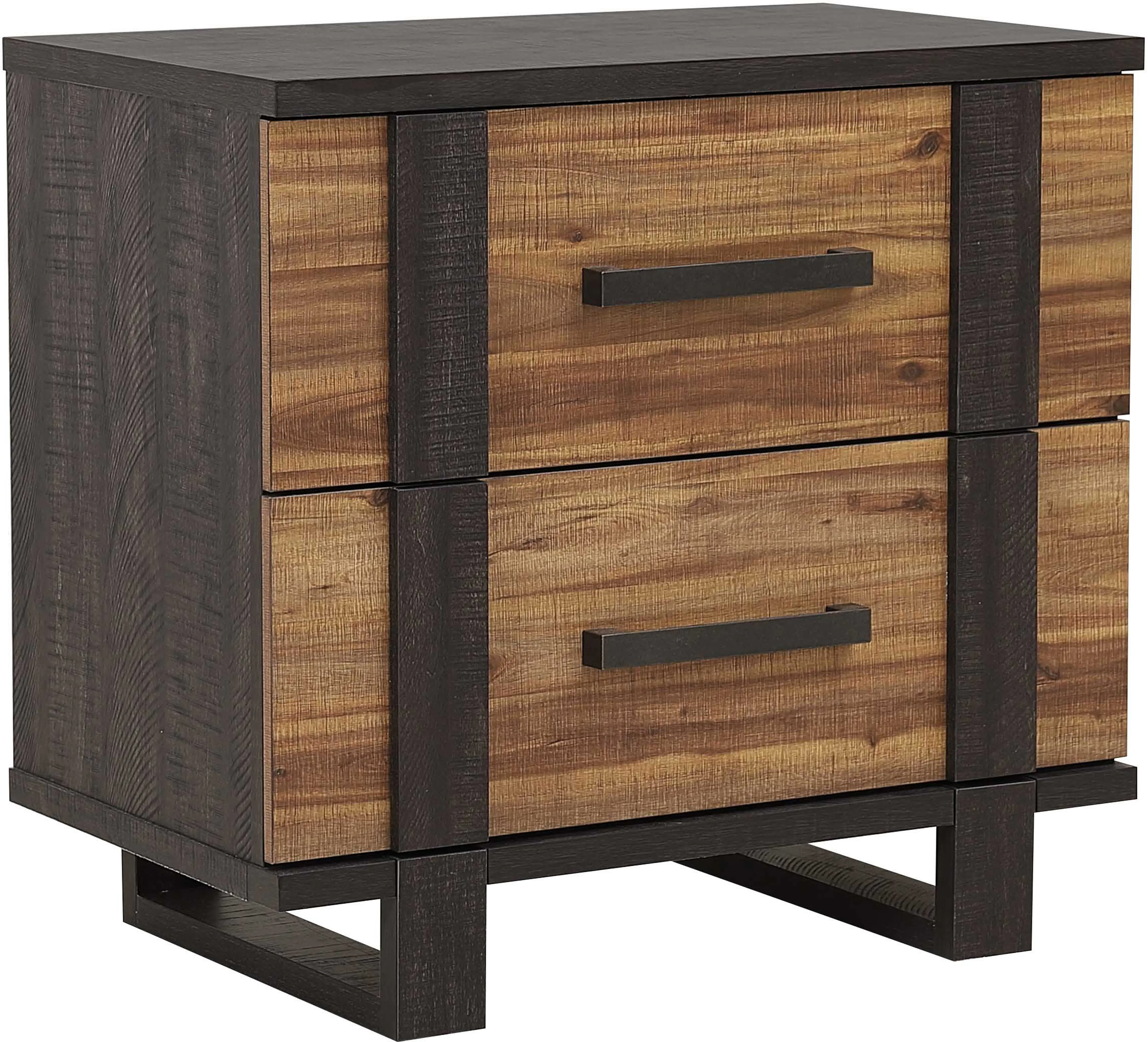 Gildone Natural and Dark Brown Nightstand-1
