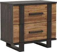 Gildone Natural and Dark Brown Nightstand