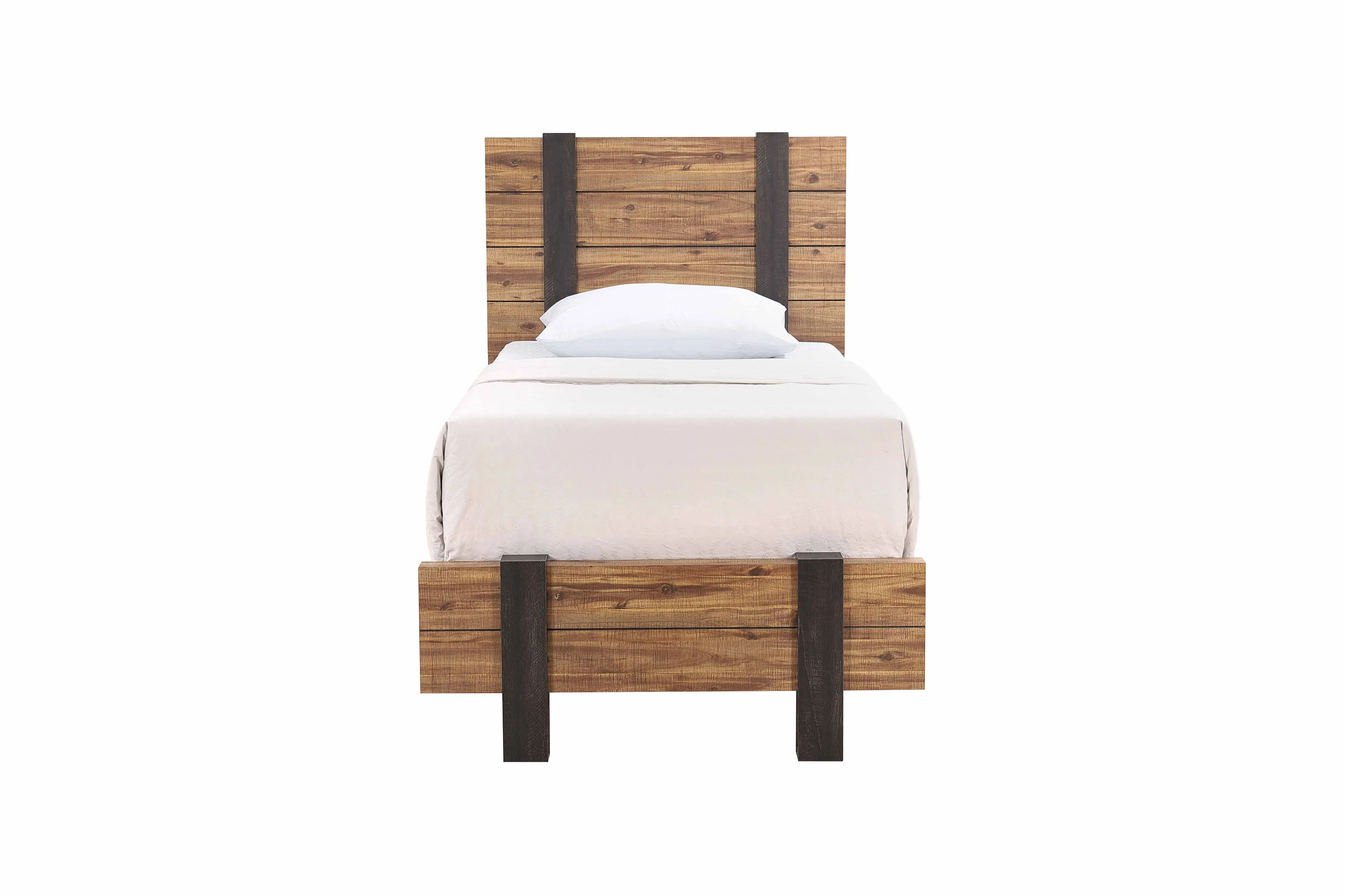 Gildone Natural and Dark Brown Twin Bed-2