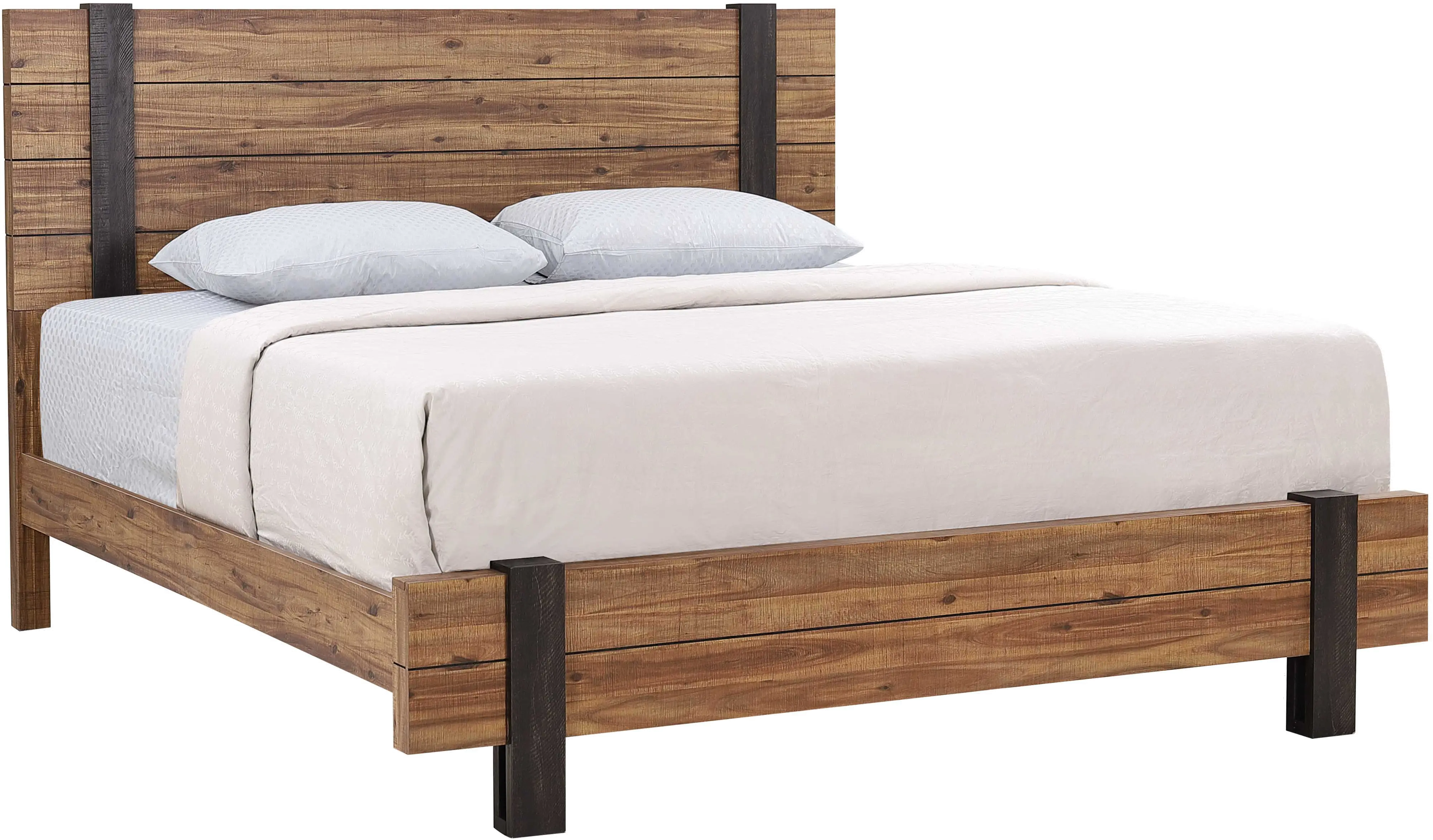 Gildone Natural and Dark Brown Queen Bed-1