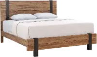 Gildone Natural and Dark Brown Queen Bed