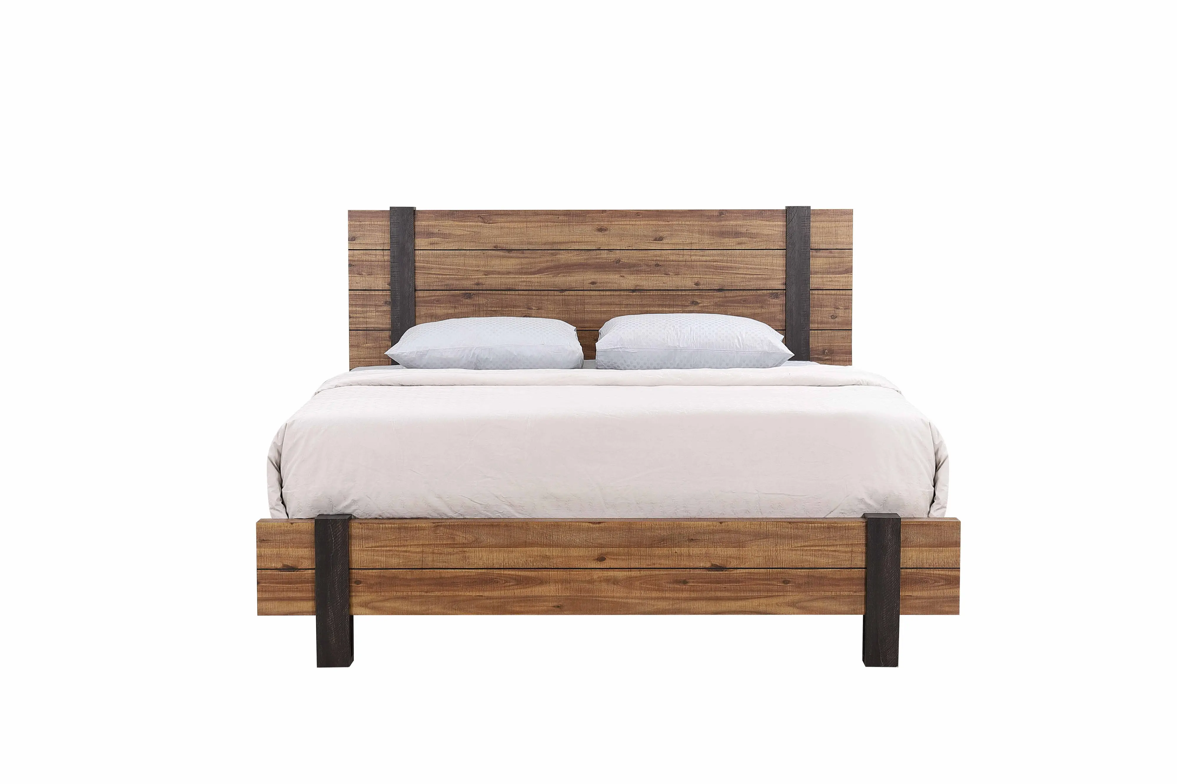 Gildone Natural and Dark Brown Queen Bed-2