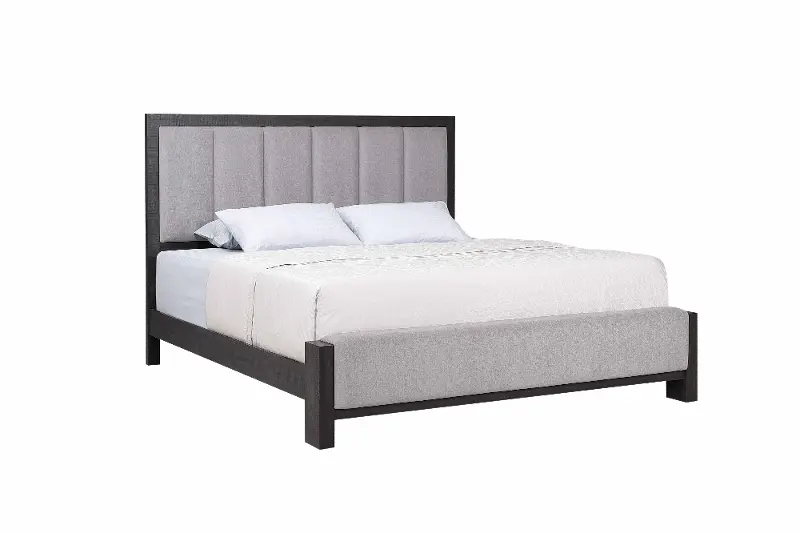 Sutter Espresso Brown and Gray Queen Bed