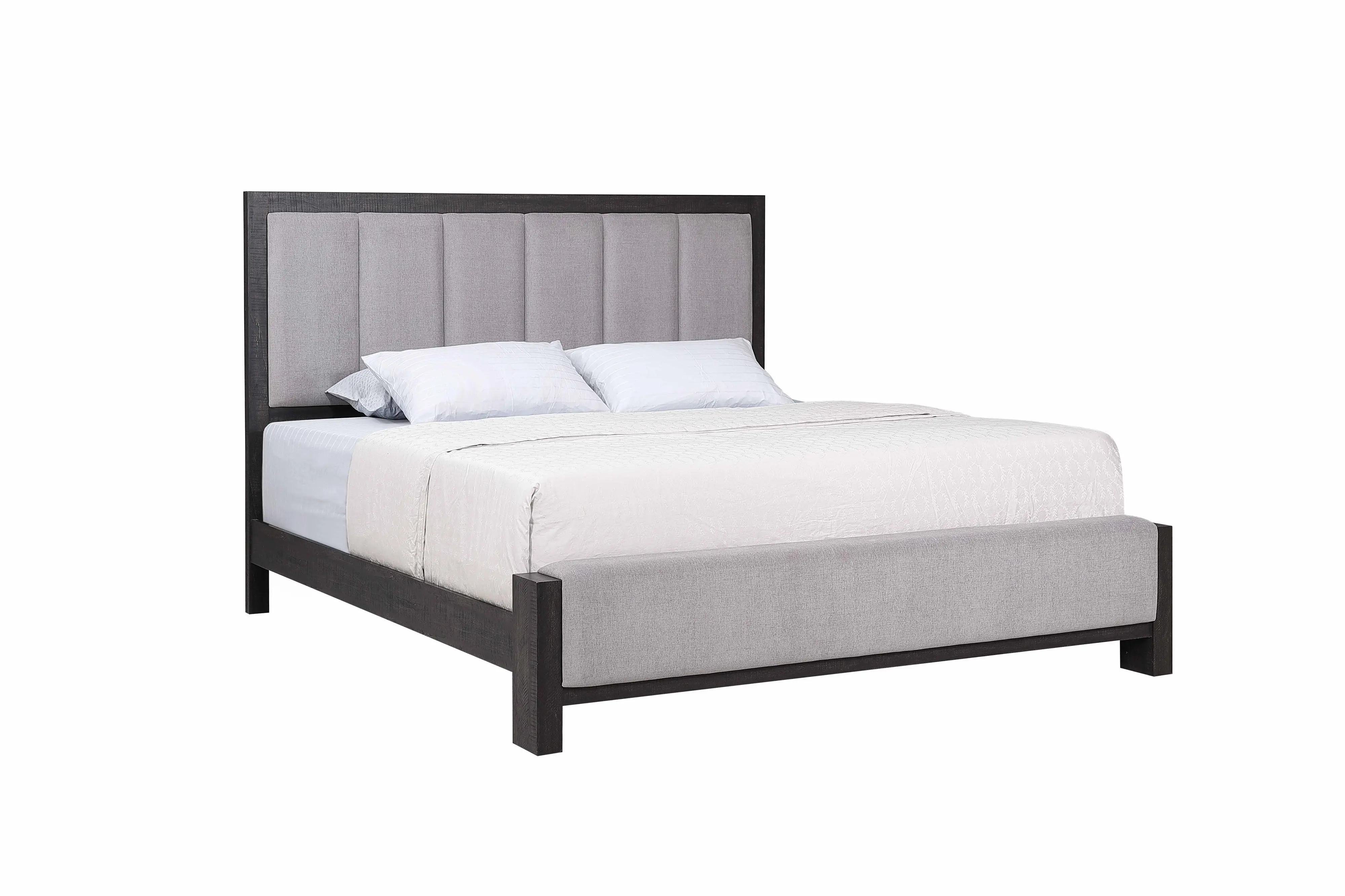 Sutter Espresso Brown and Gray King Bed-3