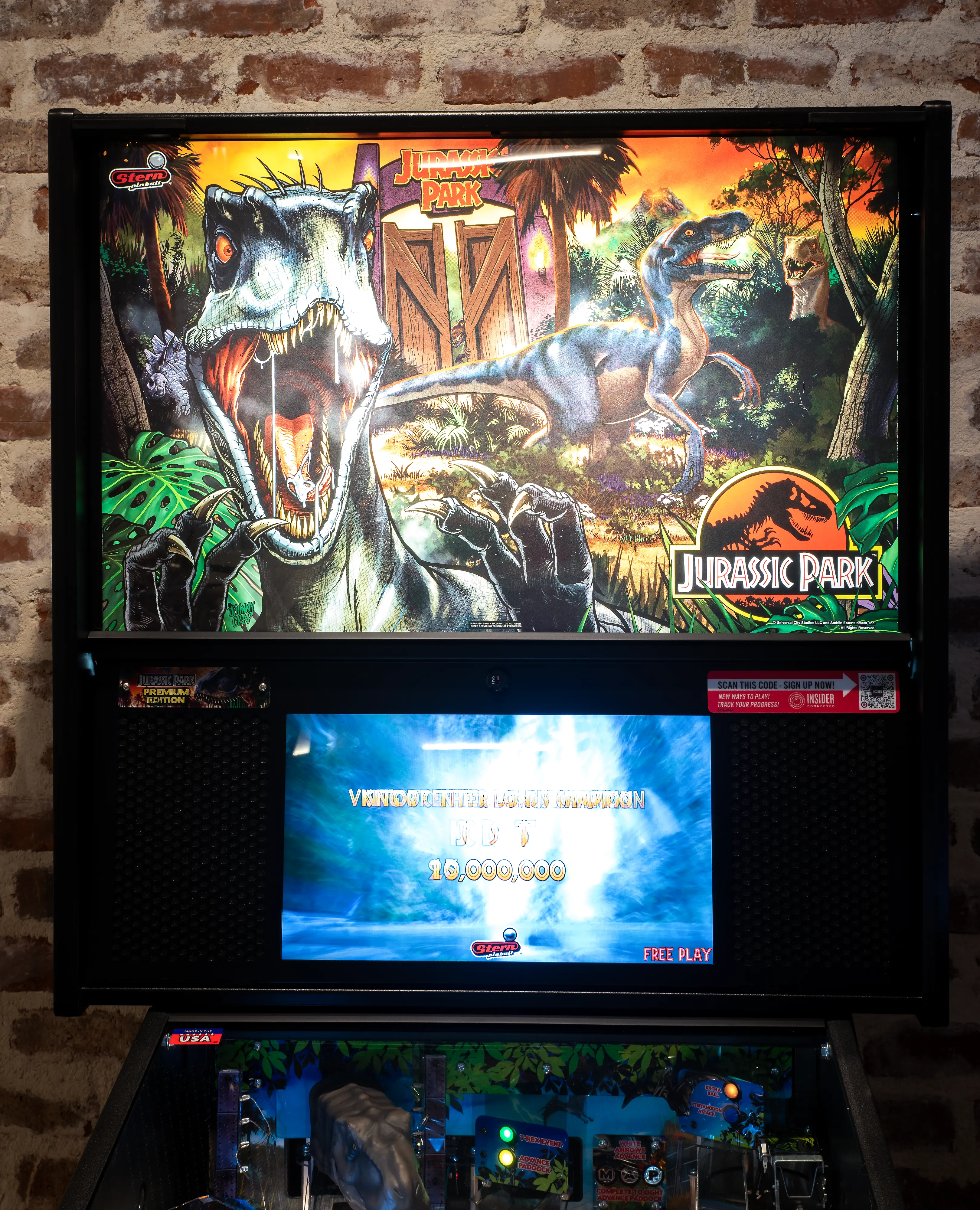 500-55M3-01 Stern Pinball Jurassic Park Premium Edition Pinball Machine-13