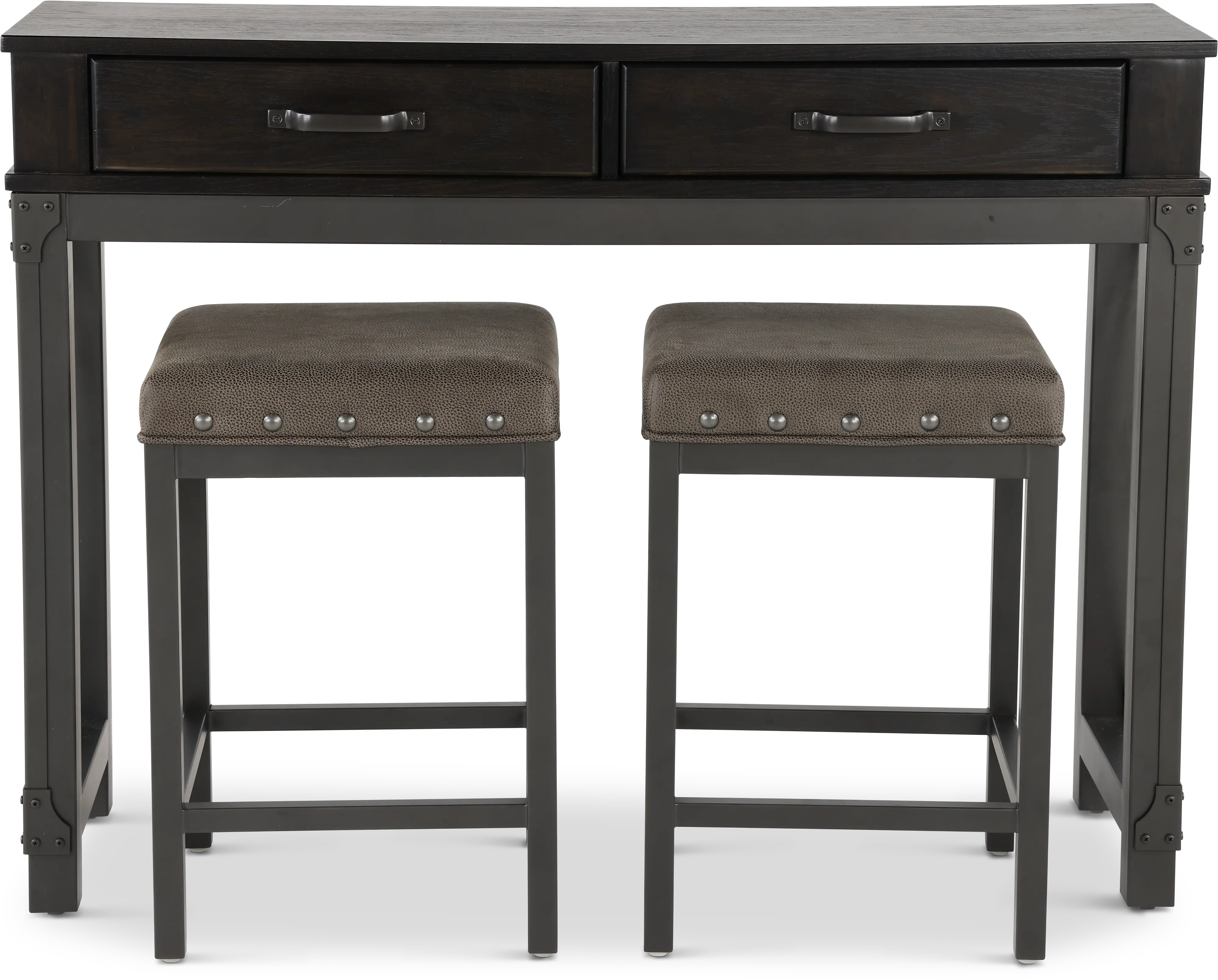 Manchester Black and Nickel 3 Piece Bistro Dining Set-4