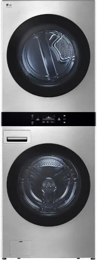 SWWE50N3 LG Studio Front Load Electric Wash Tower - Noble Steel