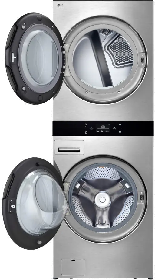 SWWE50N3 LG Studio Front Load Electric Wash Tower - Noble Steel-3
