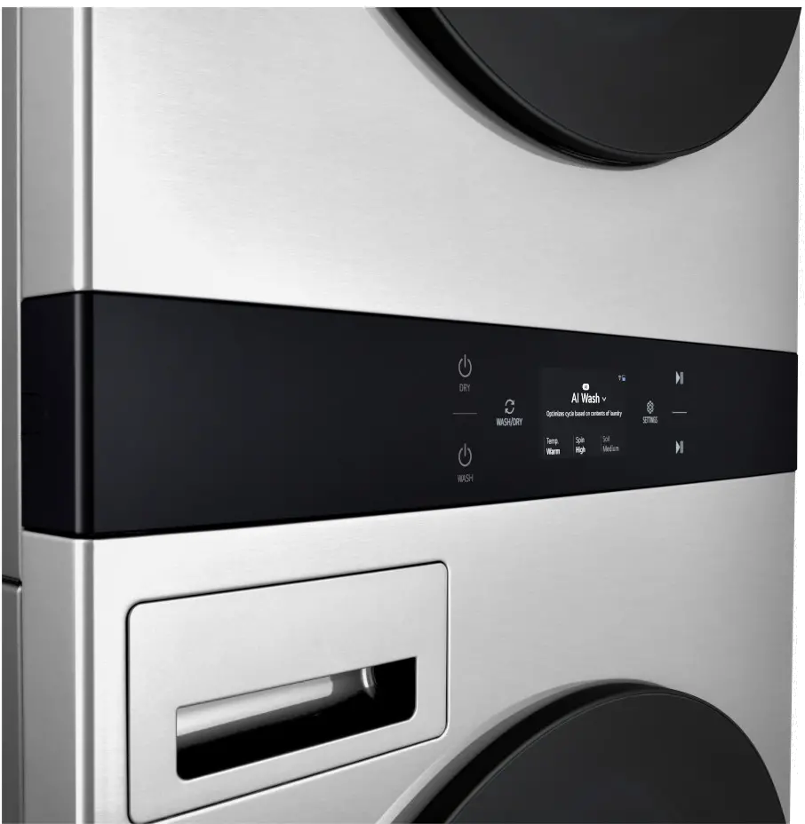 SWWE50N3 LG Studio Front Load Electric Wash Tower - Noble Steel-4