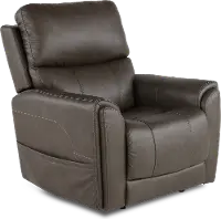 Damon Smoke Gray Power Recliner with Massage