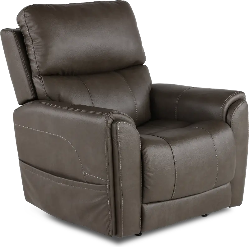 Damon Smoke Gray Power Recliner with Massage