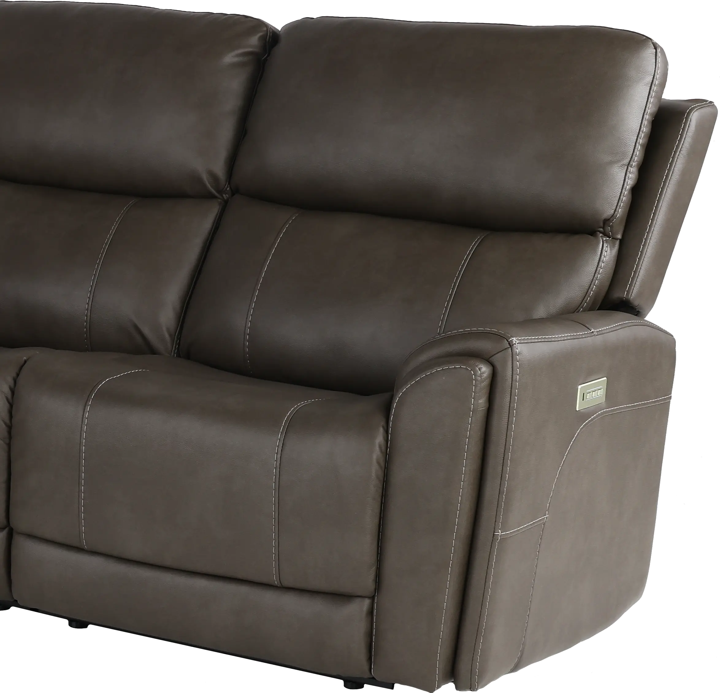 Damon Capriccio Smoke 6-Piece Power Reclining Sectional with Wireless Charging-4