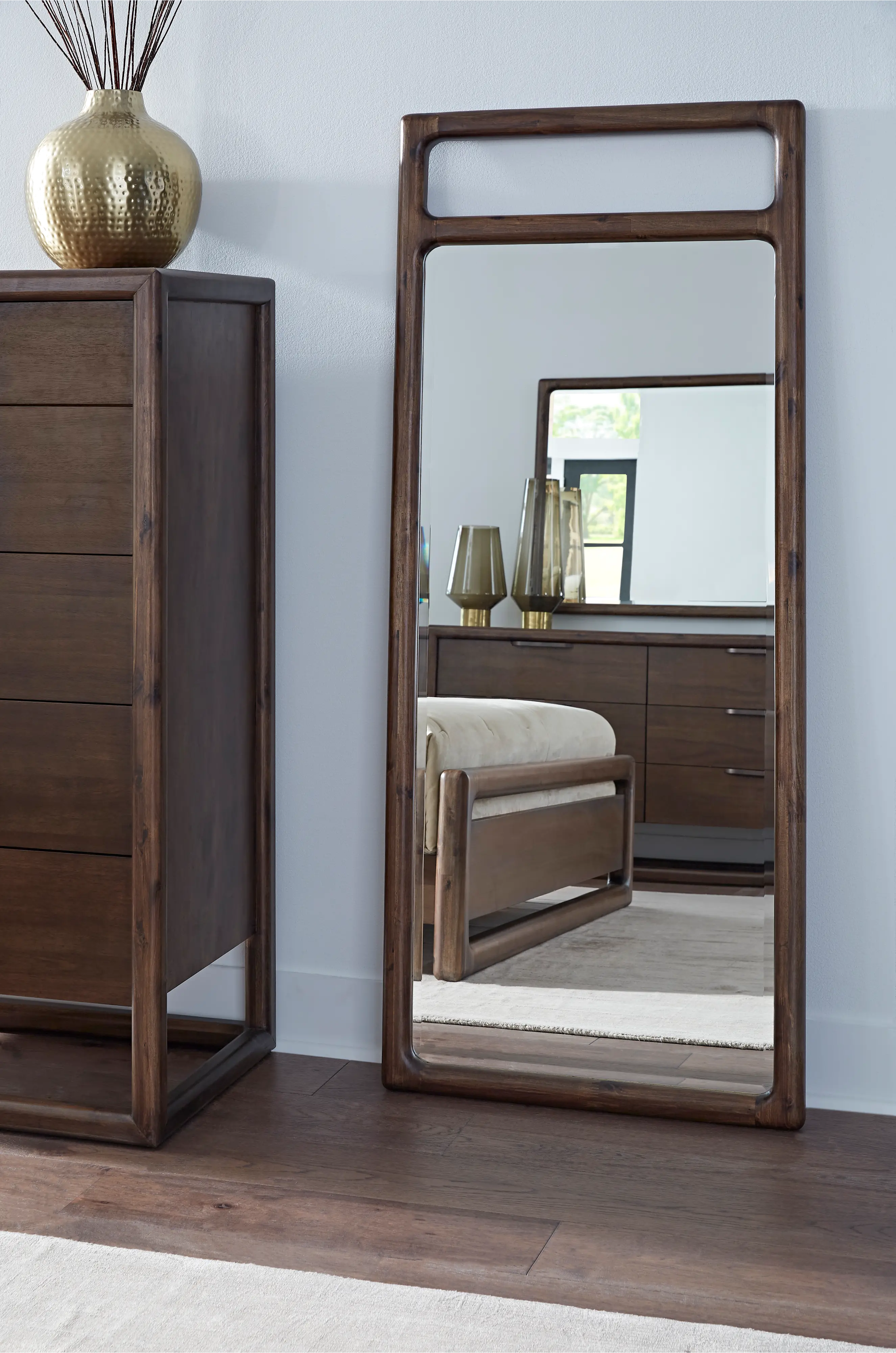 Sol Brown Floor Mirror-2