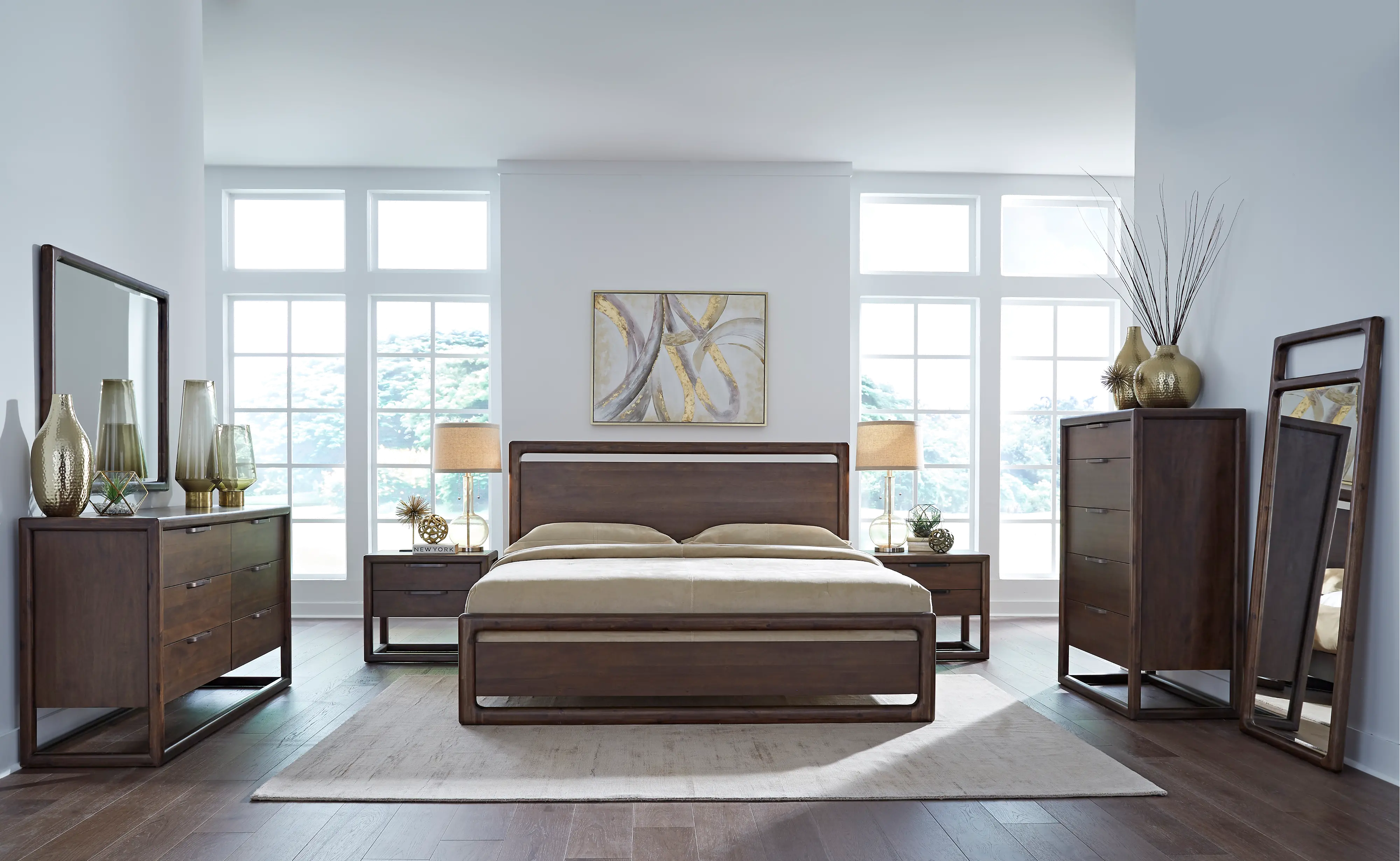 Sol Brown Full Platform Bed-2