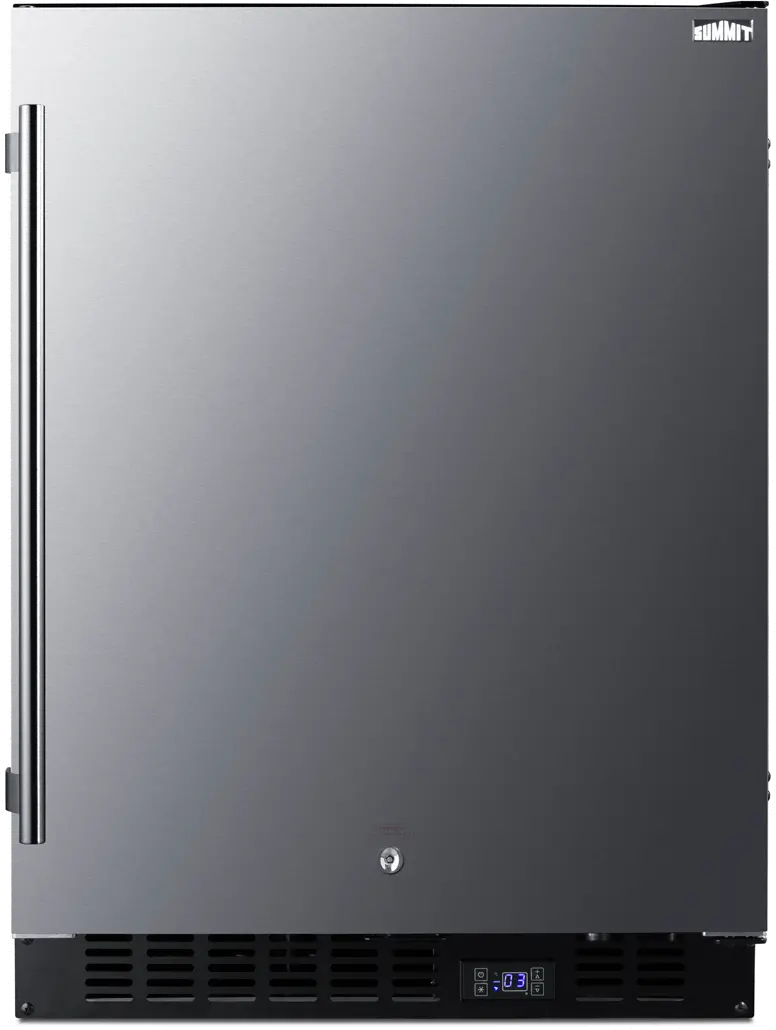 Summit 24  Wide Built-In Compact Freezer - Stainless Steel-3
