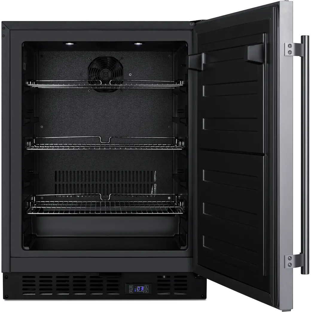 Summit 24  Wide Built-In Compact Freezer - Stainless Steel-4
